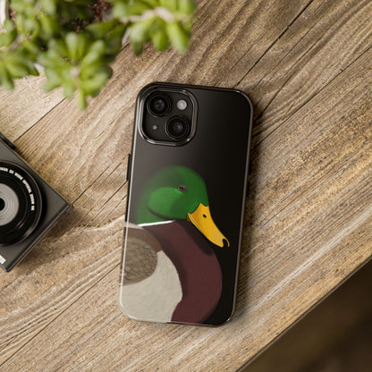 Mallard Bird Art Tough Phone Case Black