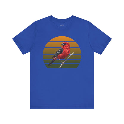 Scarlet Tanager T-Shirt | Unisex Retail Fit Bird Lover Tee | Wildlife Birder Gift