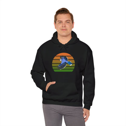 Blue Jay Flying Bird Birdwatcher Biologist Birdlover Hoodie