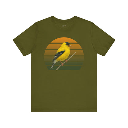 American Goldfinch T-Shirt | Unisex Retail Fit Bird Lover Tee | Wildlife Birder Gift