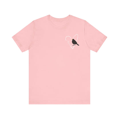 Amsel Vogel Singvogel T-Shirt mit Herz