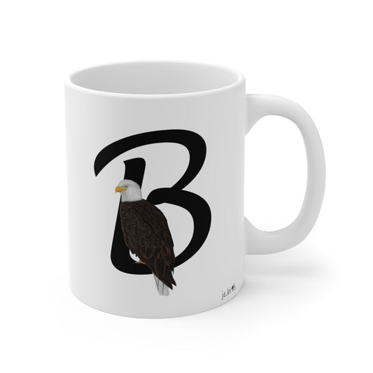 bald eagle letter b bird mug