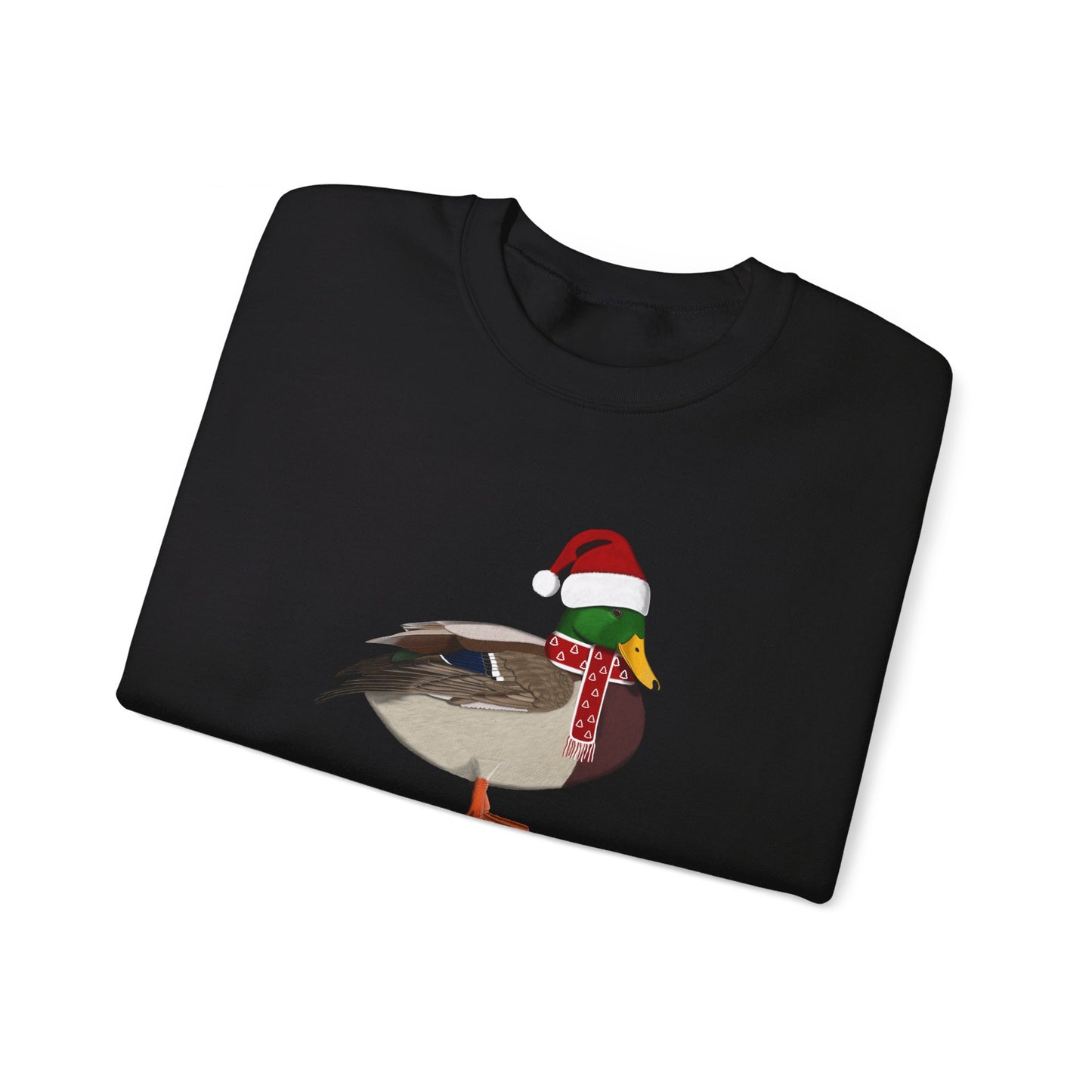 Mallard with Christmas Hat Bird Birdwatcher Sweatshirt