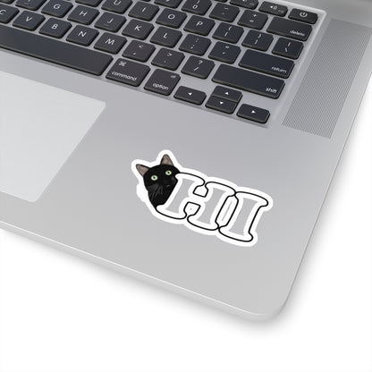 Black Cat Hi Cat Lover Sticker