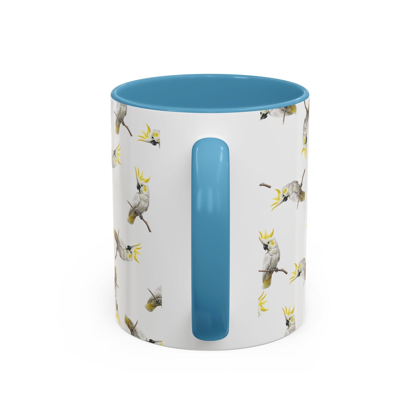 Kakadu Tasse mit Streumuster | Vogelmotiv Kaffeebecher für Vogelbeobachter & Naturfreunde