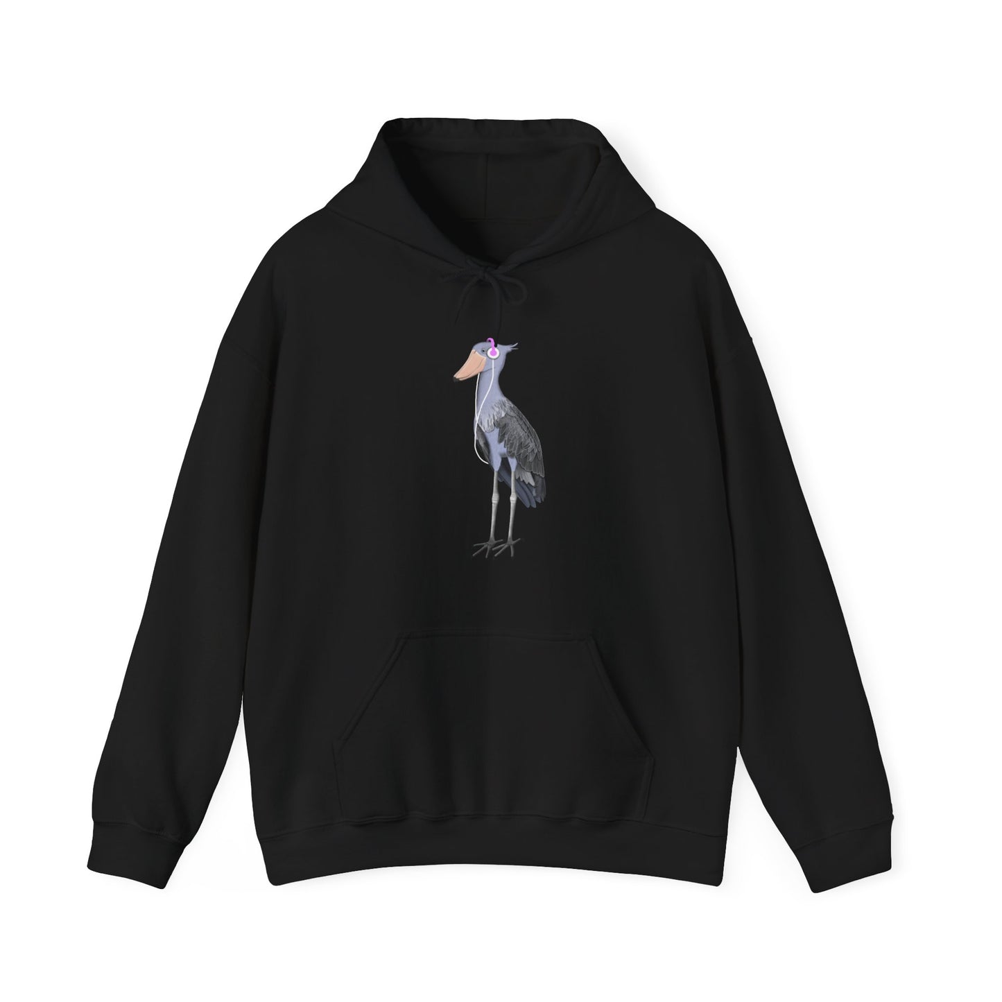 shoebill bird art music headphones hoodie