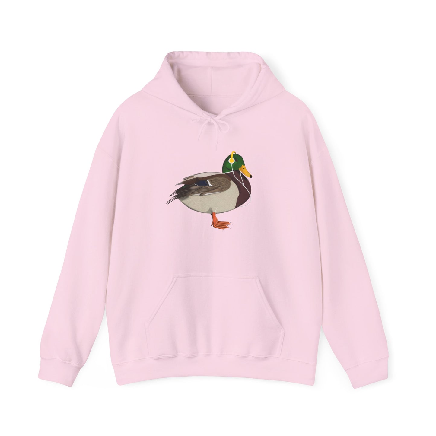 Mallard with Music Headphones Bird Birdwatching Birdlover Hoodie