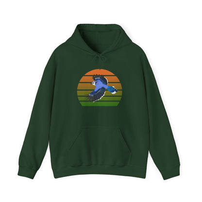 Blue Jay Flying Bird Birdwatcher Biologist Birdlover Hoodie