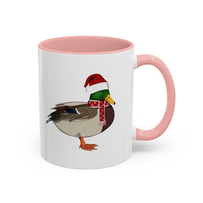 サンタクロースのマガモを象った陶器製バードコーヒーマグ – バードウォッチャーへのカスタムギフト
