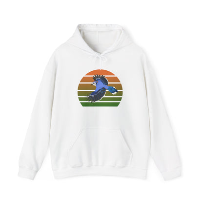 Blue Jay Flying Bird Birdwatcher Biologist Birdlover Hoodie