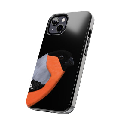 Bullfinch Bird Art Tough Phone Case Black