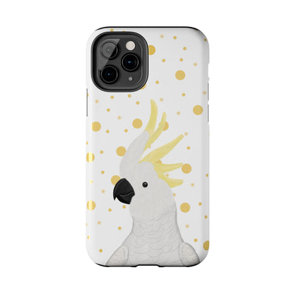 Cockatoo Bird Art Tough Phone Case White