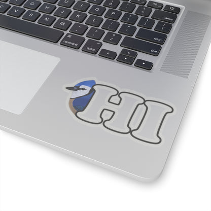 Blue Jay Hi Bird Kiss-Cut Sticker