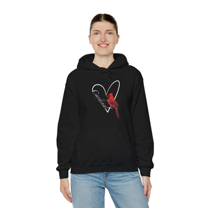 Cardinal Heart Bird Birdwatching Birdlover Hoodie