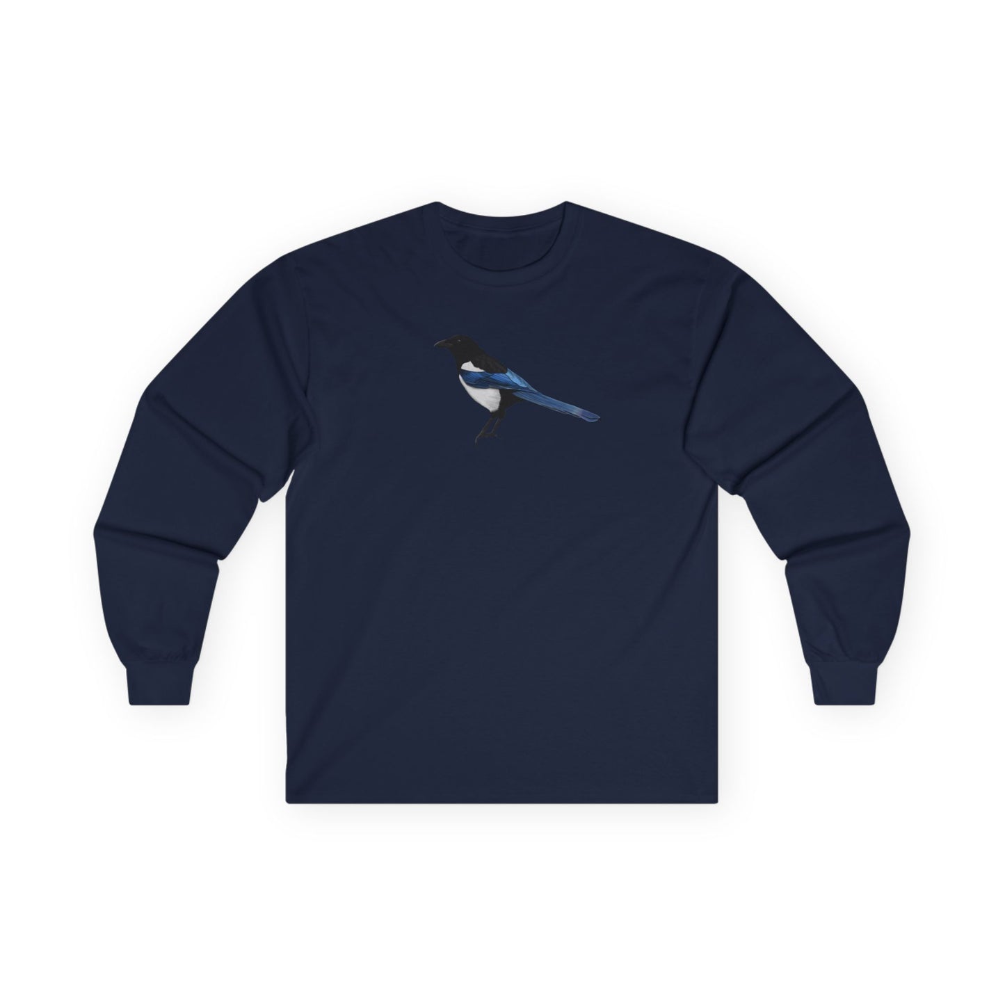 Magpie Birding & Birdwatching Bird Cotton Long Sleeve T-Shirt