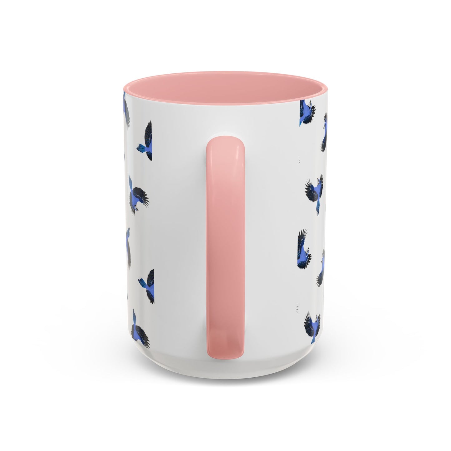 Blue Jay All-Over Pattern Accent Mug | Colorful Bird Lover Gift for Birdwatchers