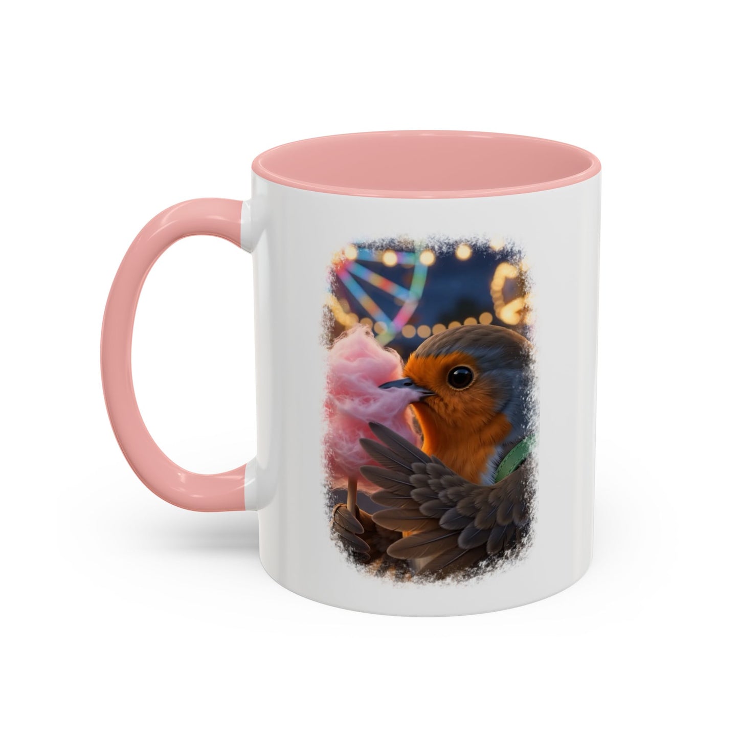 Robin Rosi Pink Cotton Candy Premium Mug for Bird Lovers