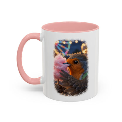 Robin Rosi Pink Cotton Candy Premium Mug for Bird Lovers