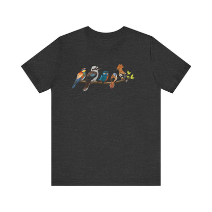 Vögel auf einem Ast T-Shirt Wiedehopf Kookaburra Eisvogel Vogel Singvogel