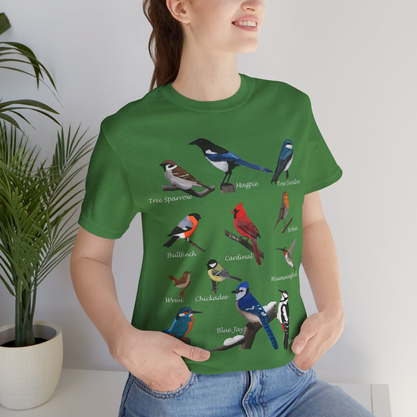 Garden Birds Blue Jay Cardinal Robin Chickadee Birding & Birdwatching Bird T-Shirt