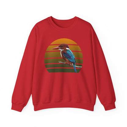 White-Throated Kingfisher Sweatshirt | Bird Watcher Crewneck | Unisex Songbird Gift for Bird Lovers