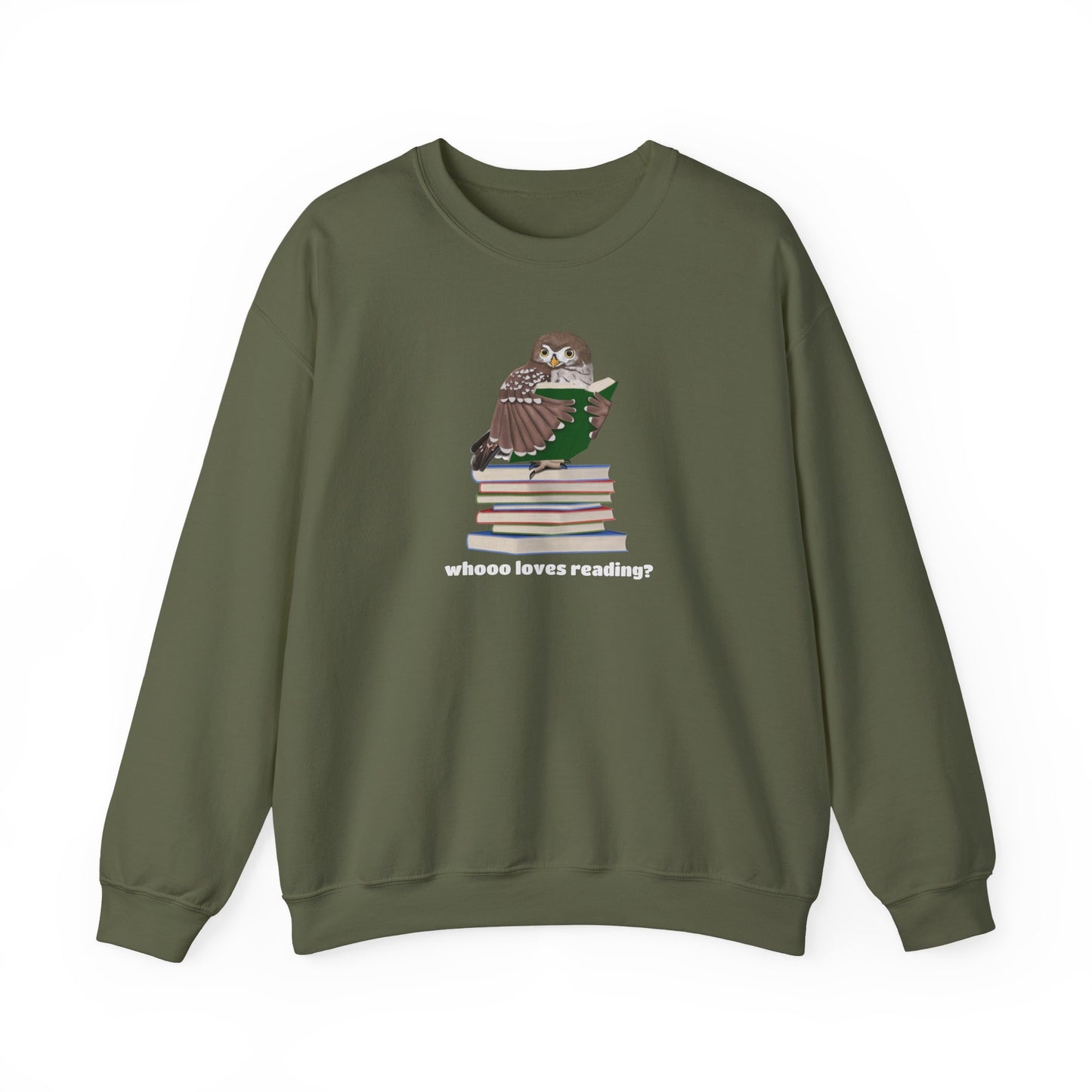 Whooo Loves Reading Owl Teacher Sweatshirt – Cozy Librarian & Book Lover Crewneck