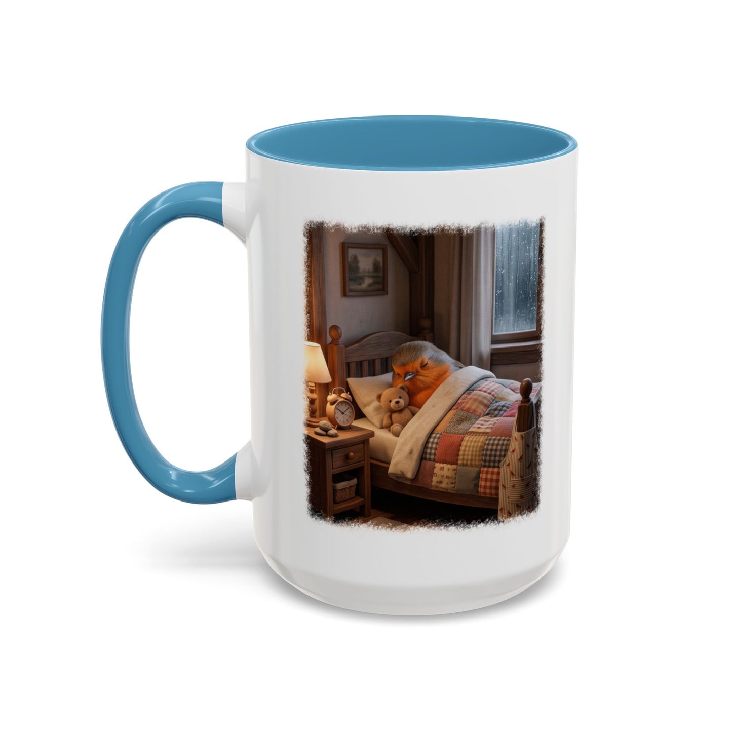 Robin Rosi Sleeping in Bed Mug for Bird Lovers