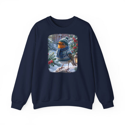 Premium Sweatshirt Rosi Rotkehlchen im kuschelinge Winter-Outfit