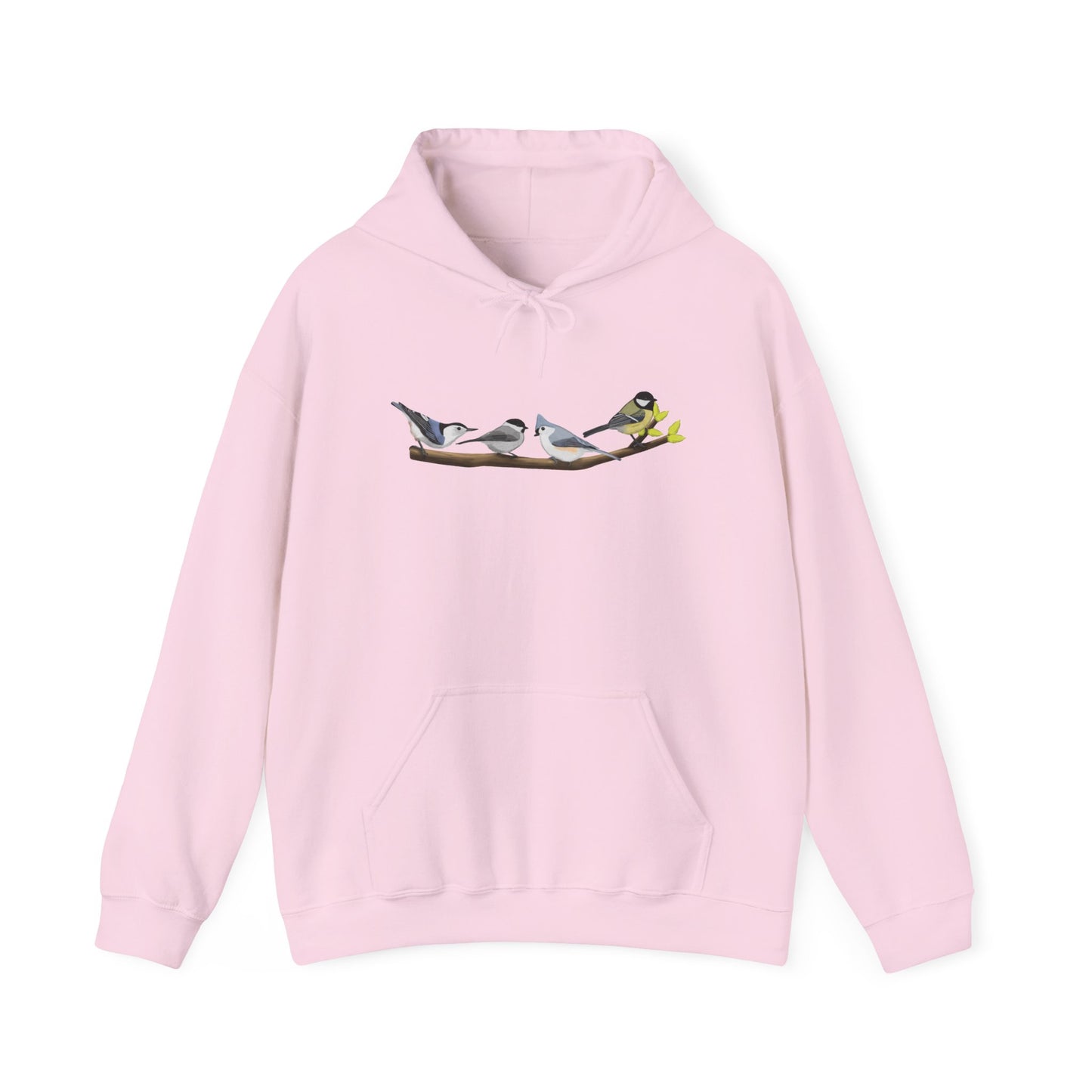 Birds on a Branch Hoodie Nuthatch Tufted Titmouse Chickadee Bird Lover & Bird Watcher