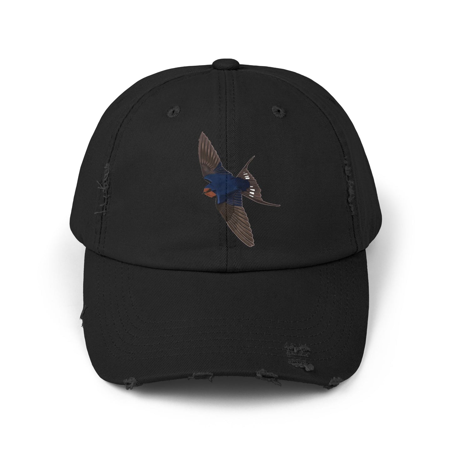 Barn Swallow Bird Art Distressed Cap