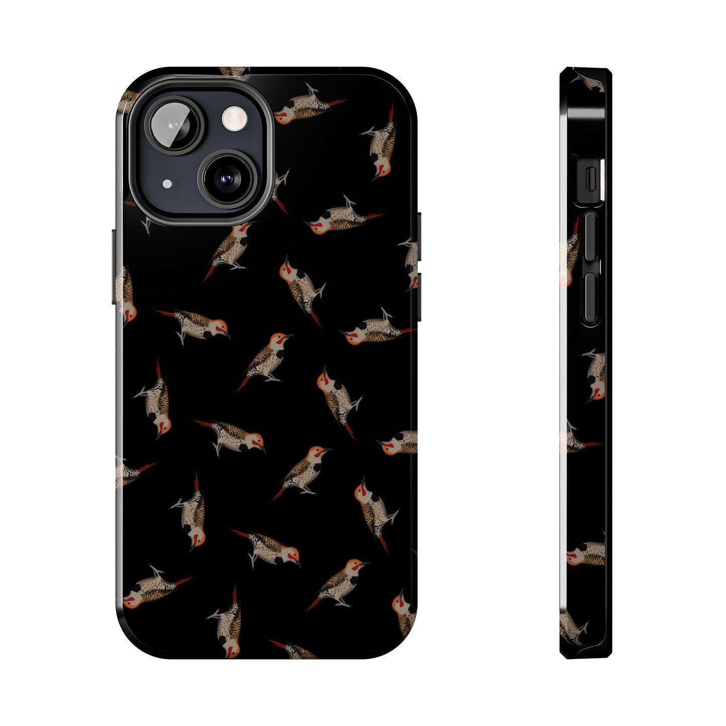 Northern Flicker iPhone Case Black – Premium Tough Phone Cover for Bird Lovers – animal lover,
