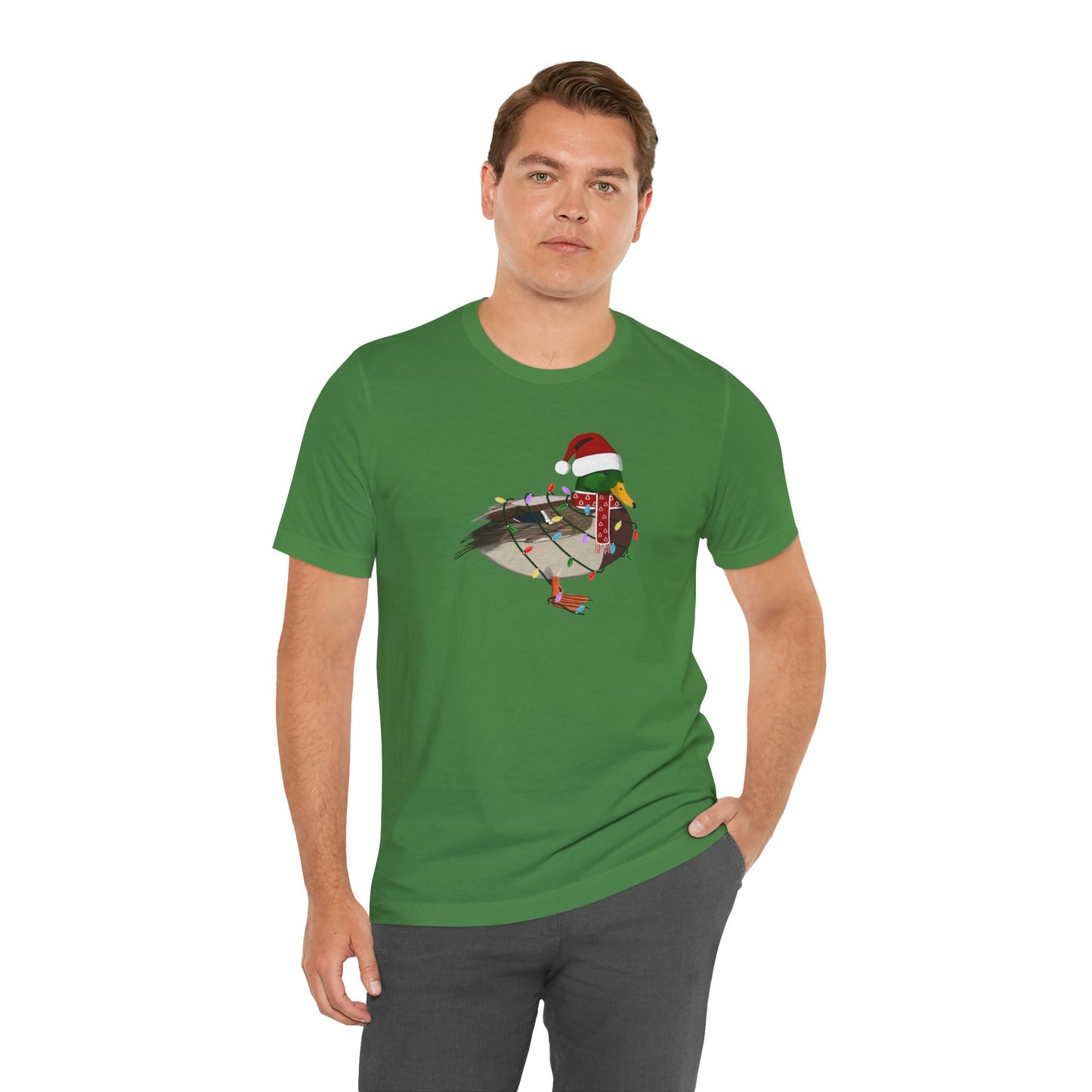 Mallard with Fairy Lights Christmas Bird T-Shirt