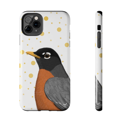 Robin Bird Art Tough Phone Case White