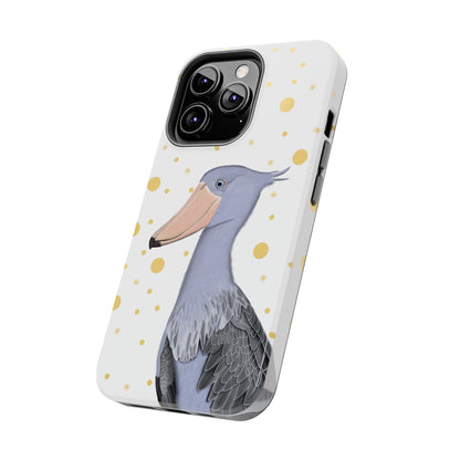 Shoebill Bird Art Tough Phone Case White