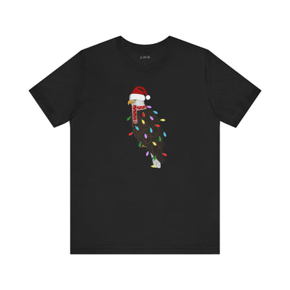 Bald Eagle with Fairy Lights Christmas Bird T-Shirt