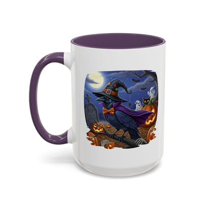 Raven Crow Halloween Bird Mug - Perfect Bird Lover Gift for Spooky Season