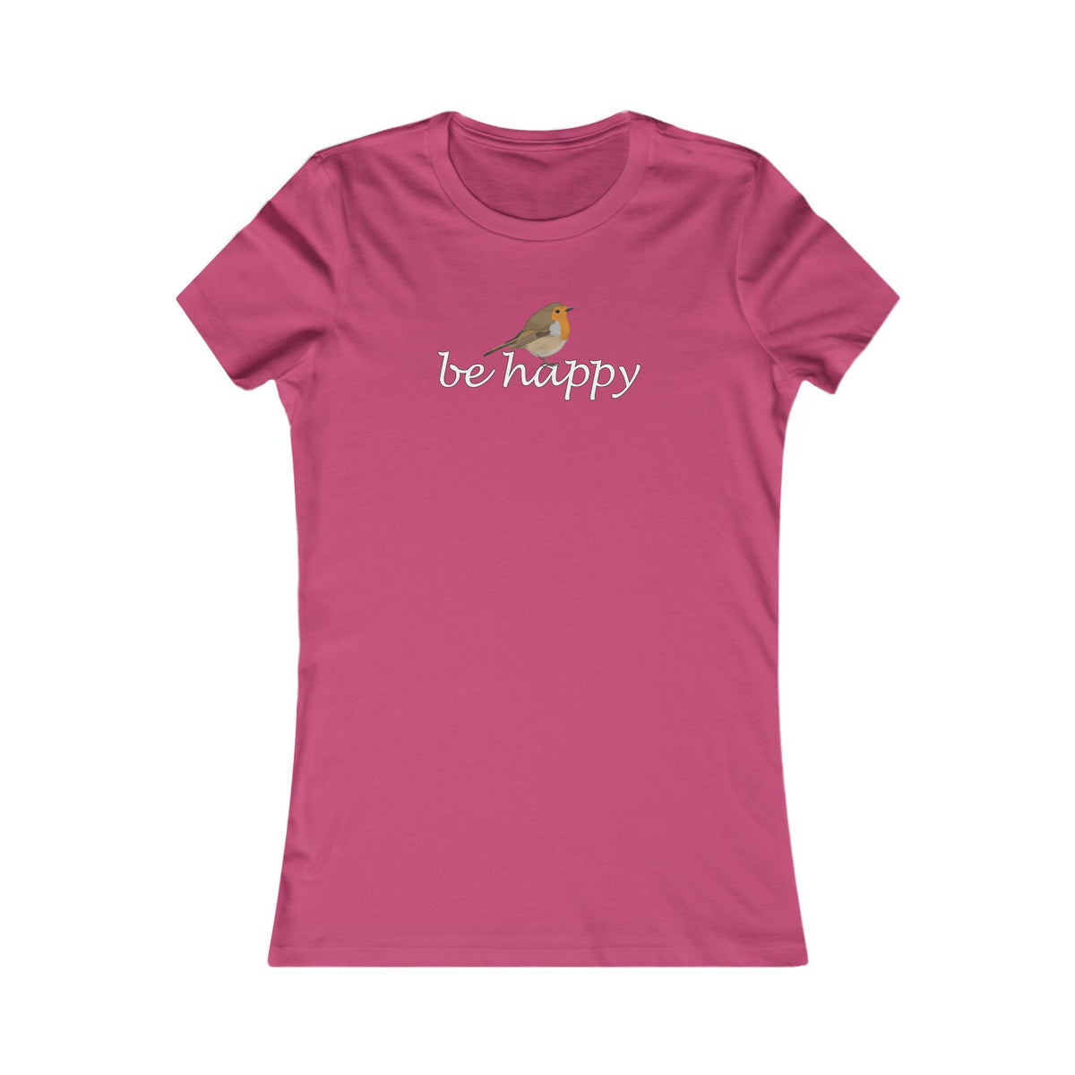 Rotkehlchen Frauen T-Shirt mit Bird Graphic Tee Hintergrund