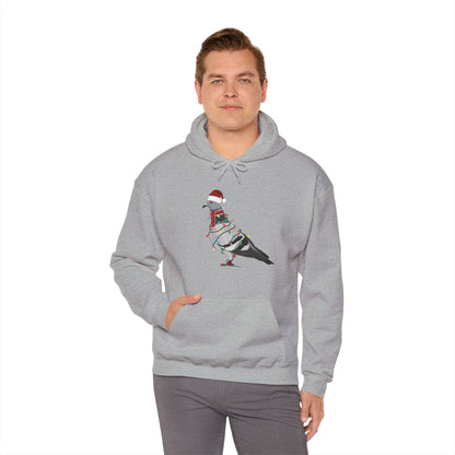 Pigeon with Fairy Lights Christmas Bird Hoodie