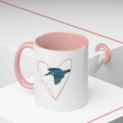 Kingfisher Mug Bird with Heart for Bird Lovers