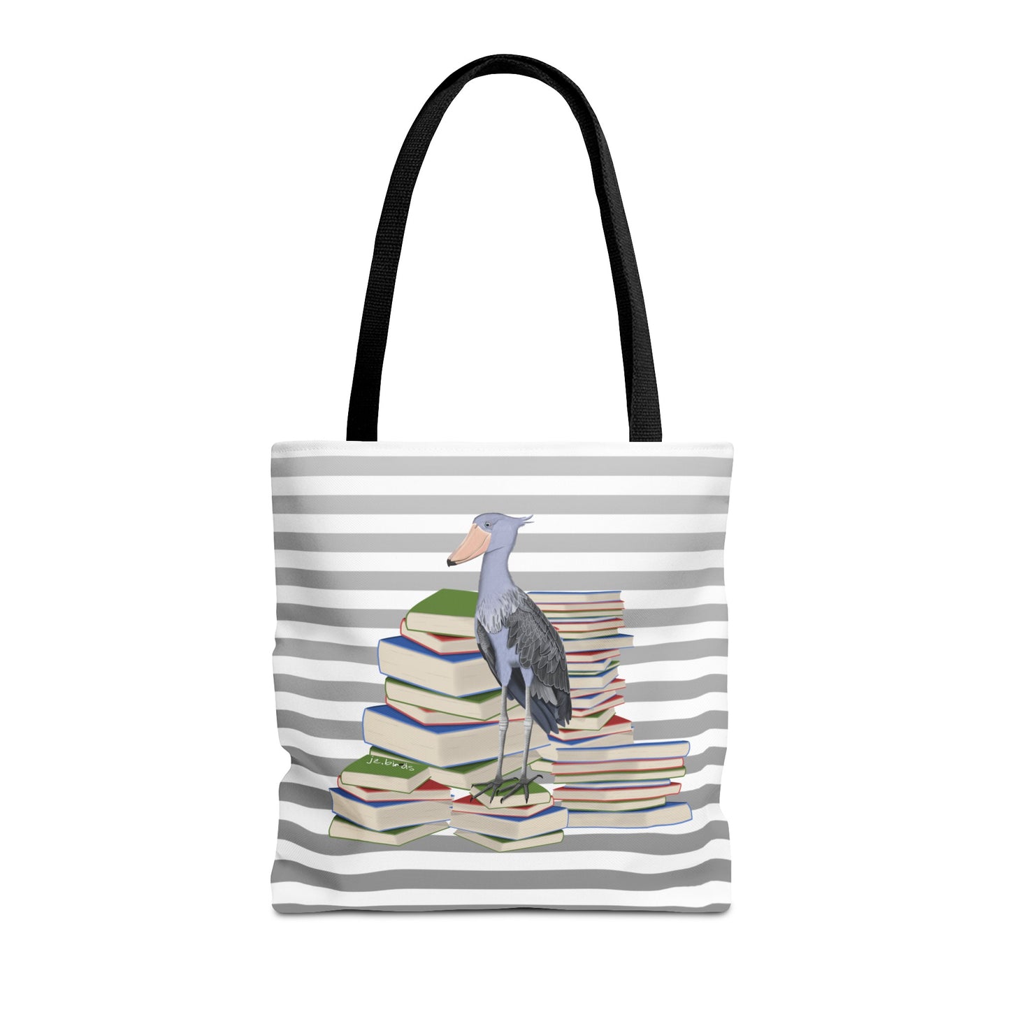 shoebill bird books tote bag