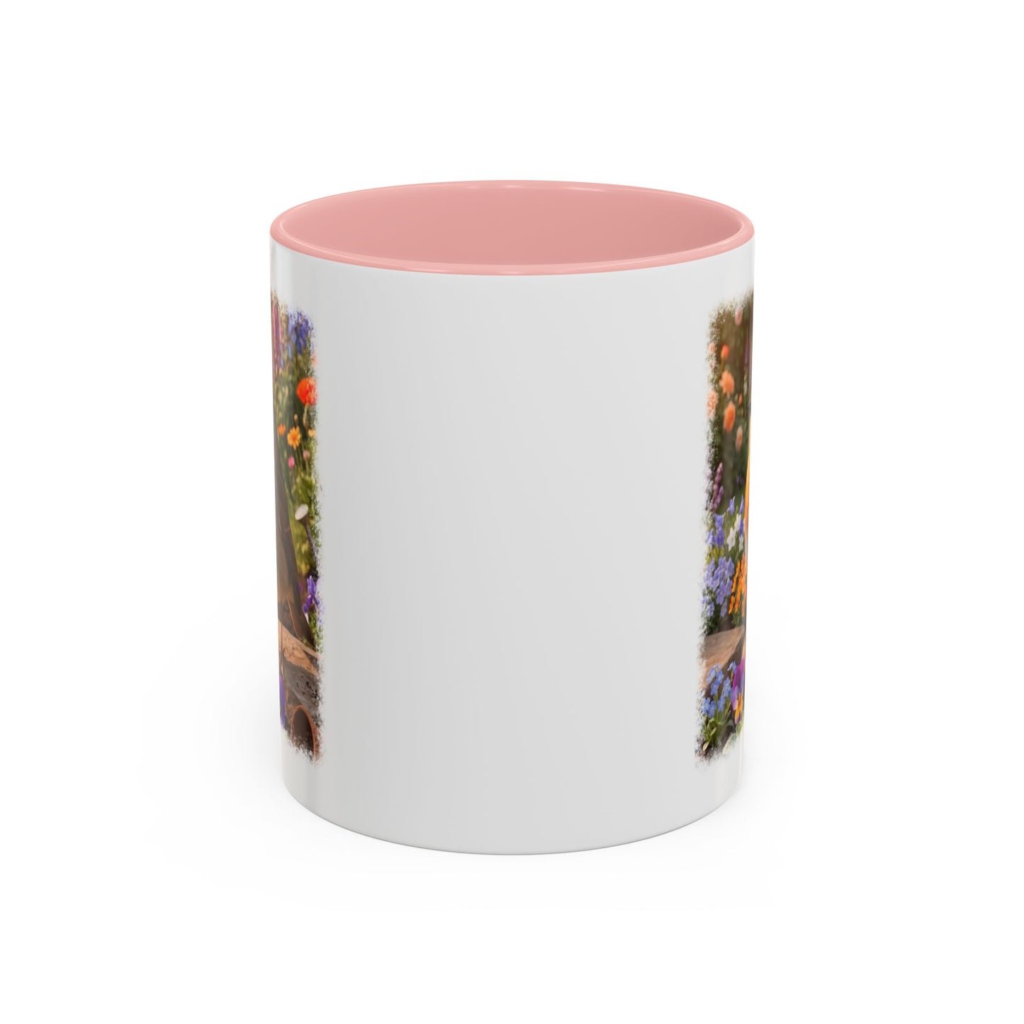 Robin Rosi Flower Bed Mug - Cute Backyard Bird Watcher Gift