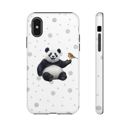 Rotkehlchen mit Panda iPhone & Google Pixel Tiermotiv Handyhülle - Tierisch guter Schutz