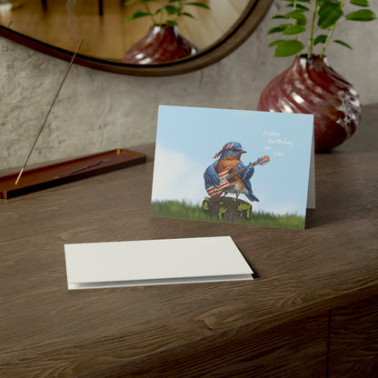 Bluebird with Guitar Birthday Card – Premium Matte Happy Birthday Bird Greeting Card