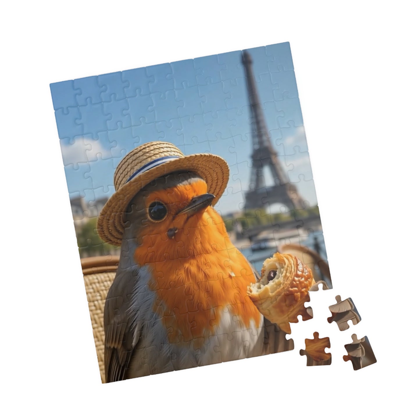 Robin Rosi in a Paris Bistro Jigsaw Puzzle for Travel Lovers and Cozy Aesthetic Fans