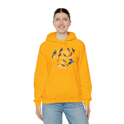 Easily Distracted by Birds Blue Jay Cardinal Hummingbird Hoodie