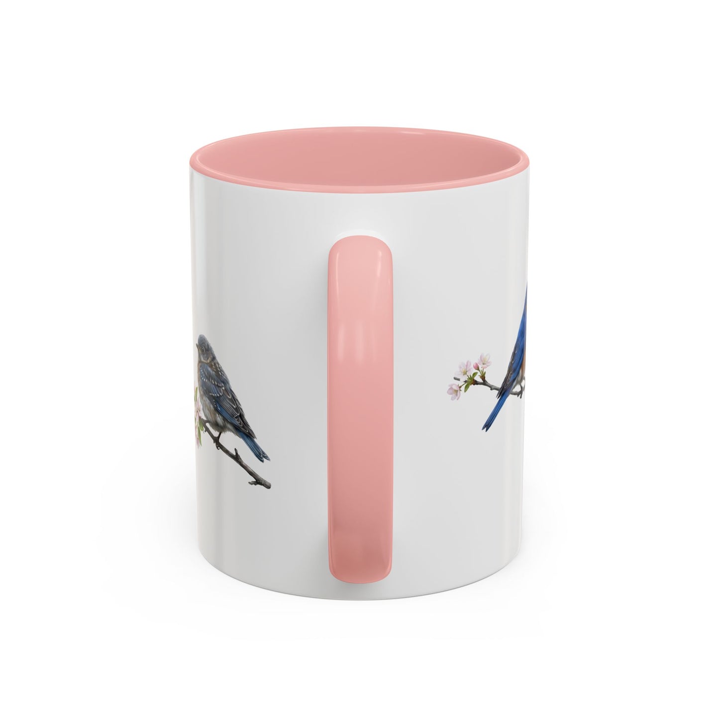 Eastern Bluebird & Fledgling Two-Tone Mug | Spring Bird Lover Gift