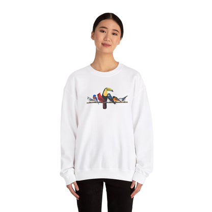 Birds on a Branch Toucan Cardinal Tree Swallow Bluebird Oriole Bird Birding & Birdwatching Sweatshirt