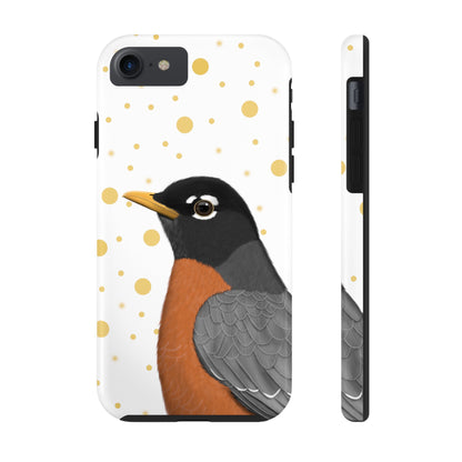 Robin Bird Art Tough Phone Case White