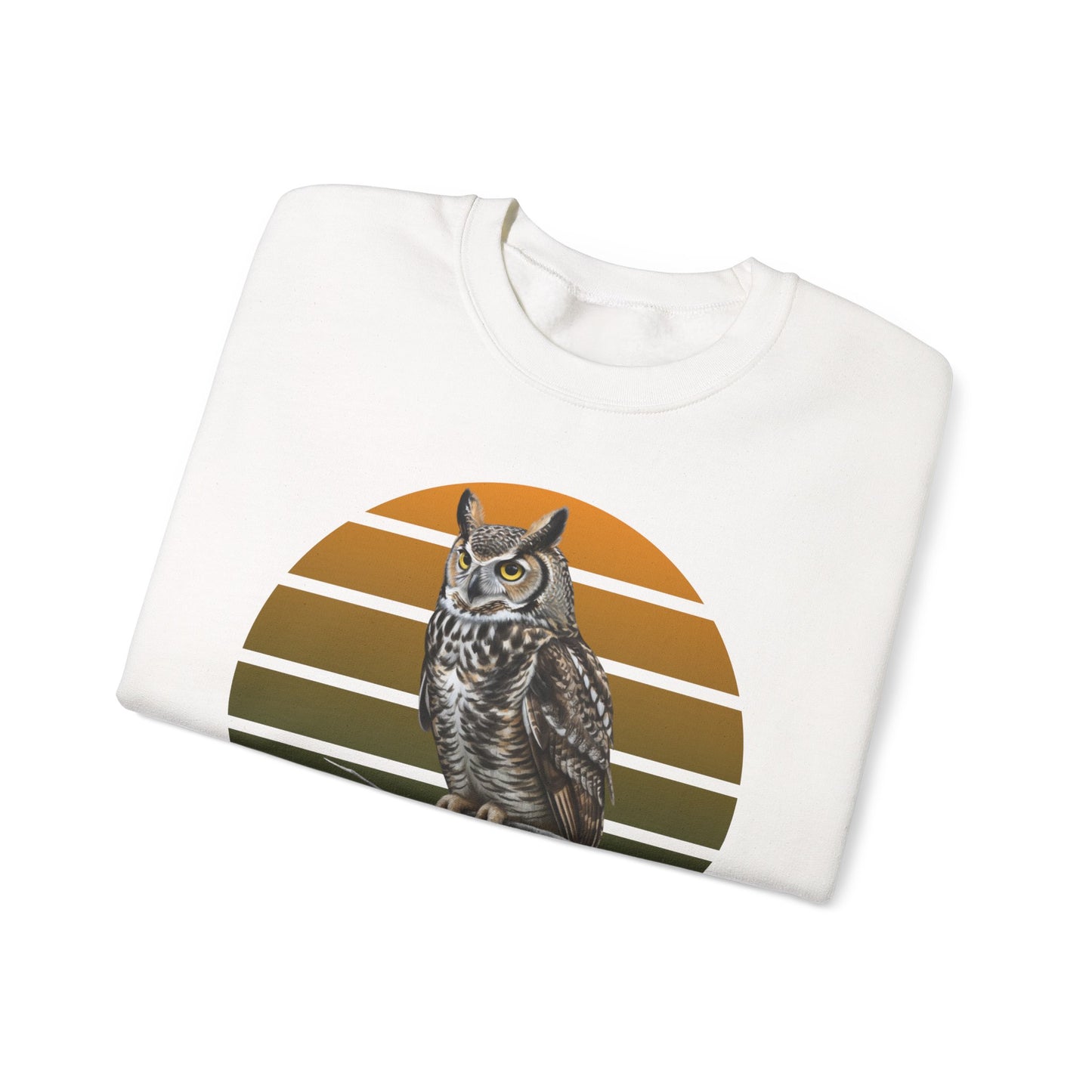 Great Horned Owl Sweatshirt | Unisex Bird of Prey Crewneck | Owl Lover & Birder Gift