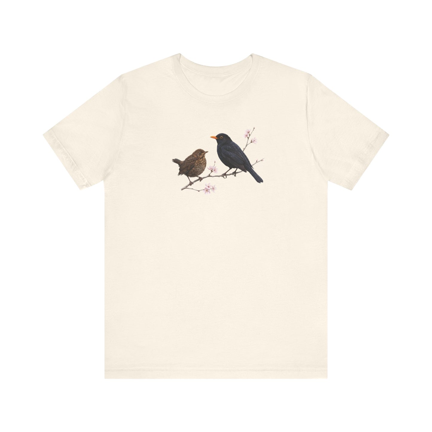 Blackbird & Fledgling T-Shirt | Spring Blossoms Unisex Graphic Tee